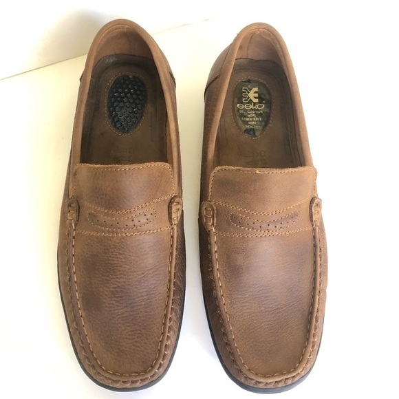 Esko Men’s Leather Slip On  Loafers Moccasin Size 11 main image 10
